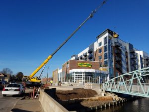 cranes and sign installation in Indianapolis IN