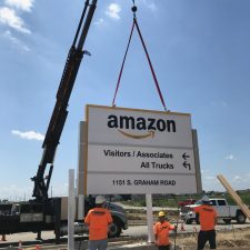 Amazon Warehouse Signage Installation
