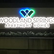 Community entrance Reverse Channel letters and multi color Carmel, IN