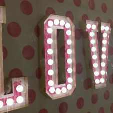 Victoria Secret Channel letters with bulbs Carmel IN